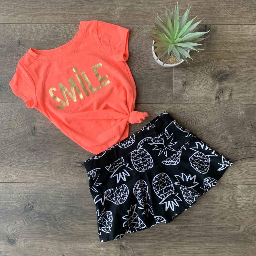 Toddler Girls Shirt and Skort Clothing Bundle (2T)